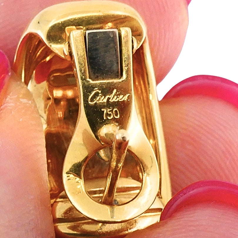 Cartier Nouvelle Vague 18k Yellow Gold Earrings