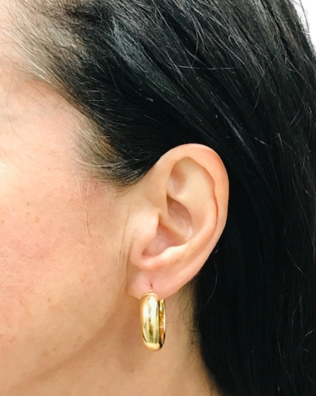 Vintage 14k Gold Hoop Earrings Estate Jewelry