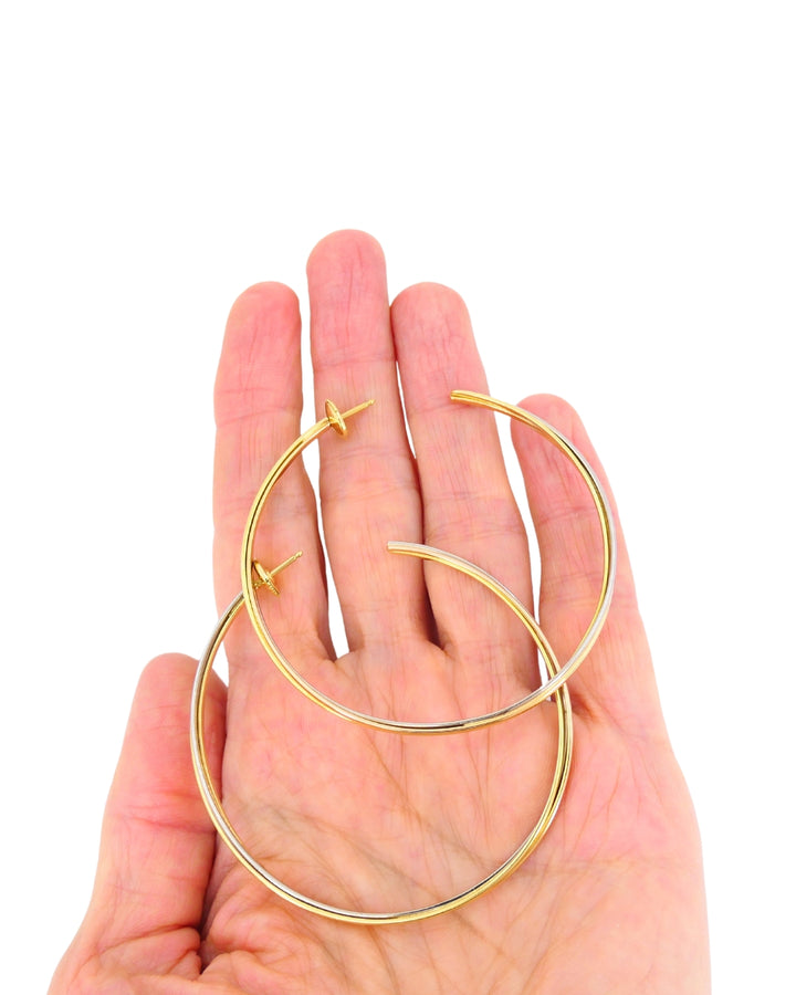 Cartier Trinity Hoop Earrings 18k Tri-Color Gold