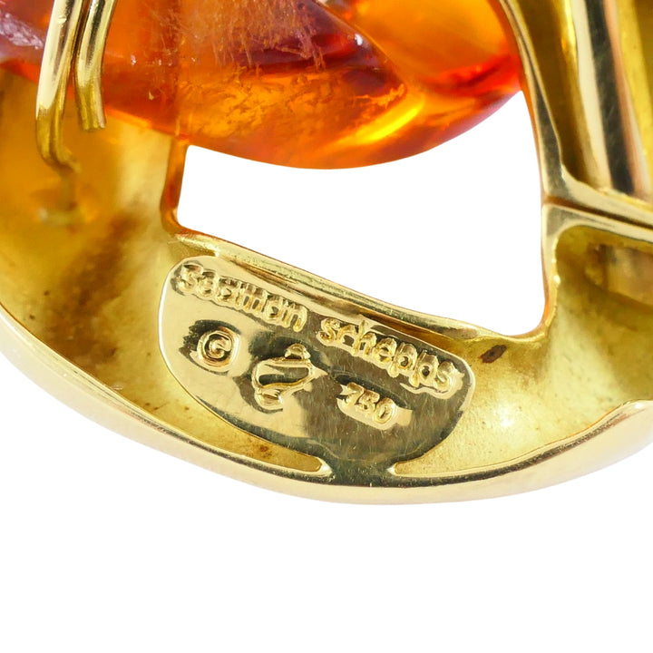 Seaman Schepps Amber Bracelet 18k Gold Link Bracelet