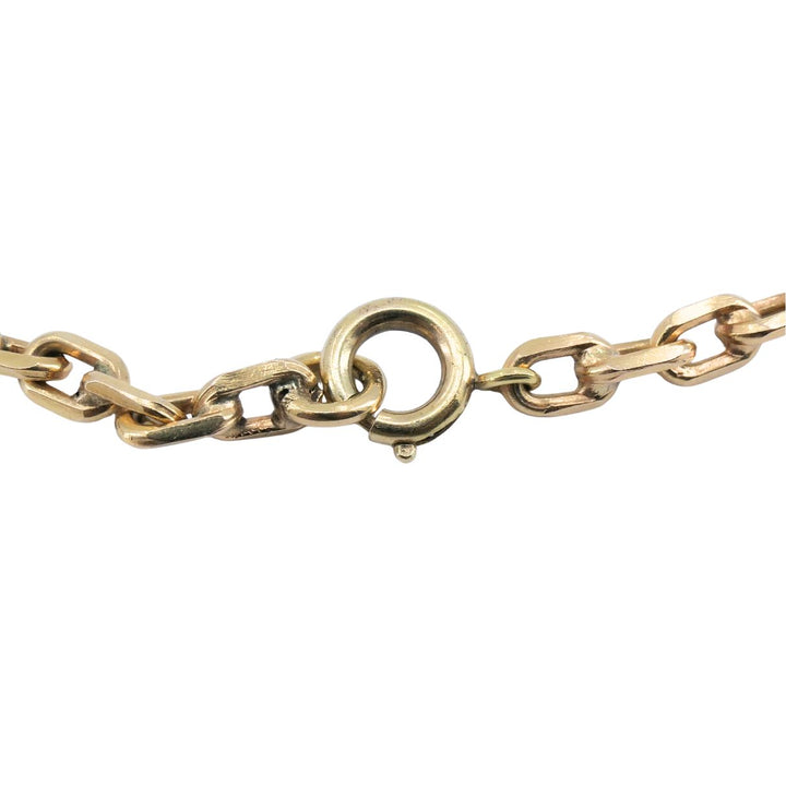 Vintage 18k Rose Gold Cable Link Chain Necklace