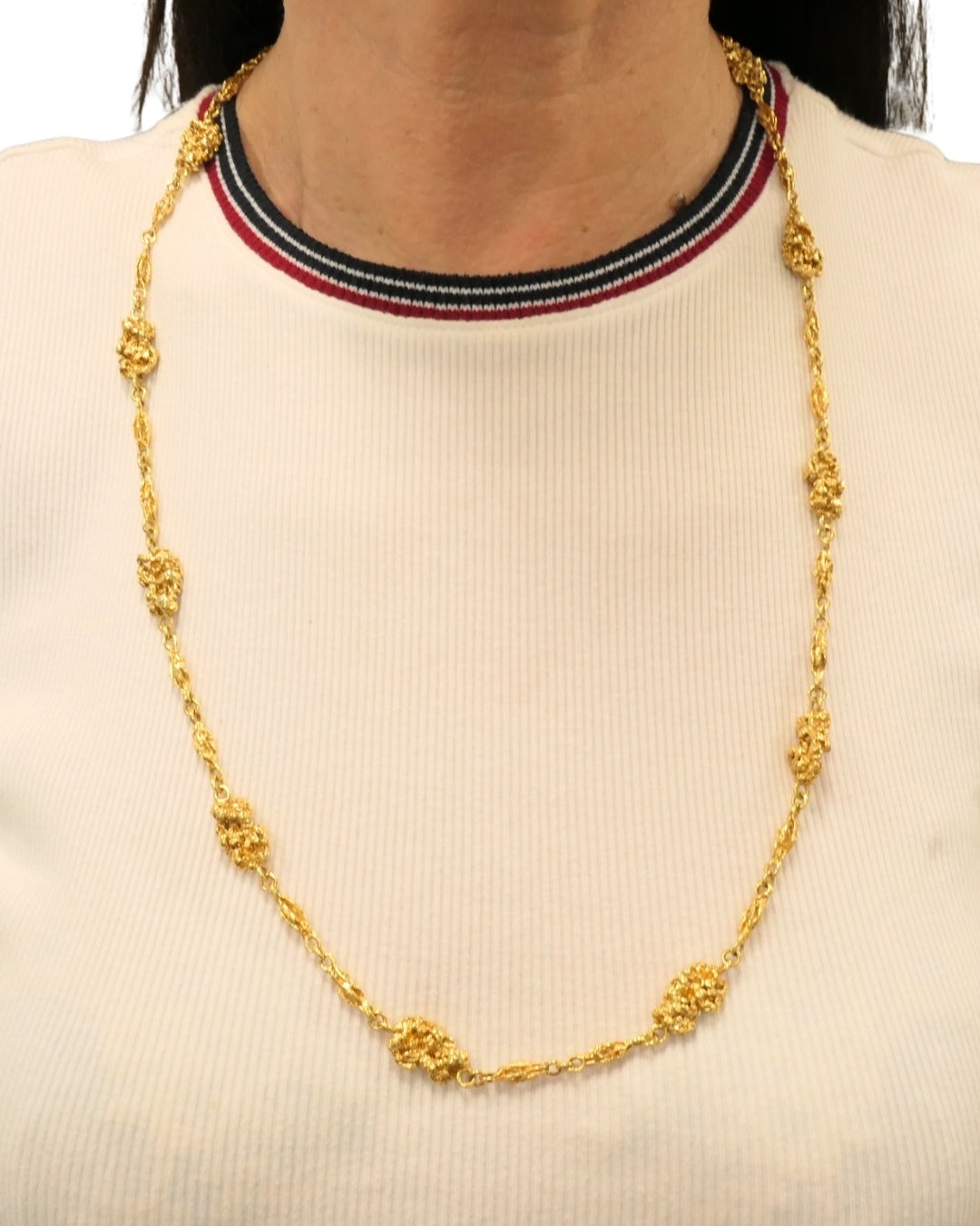 Vintage Van Cleef & Arpels 18k Gold Nuggets Chain Necklace