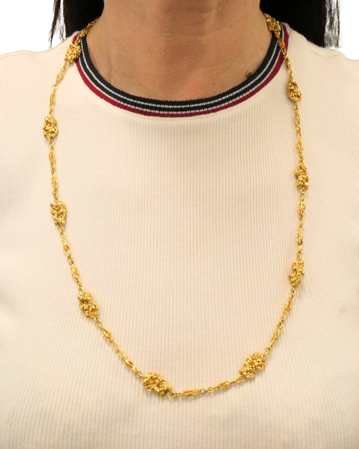 Vintage Van Cleef & Arpels 18k Gold Nuggets Chain Necklace