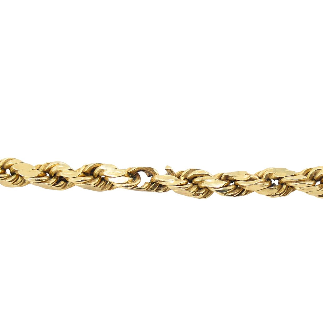 Vintage Libra 14k Gold Pendant Rope Chain Necklace