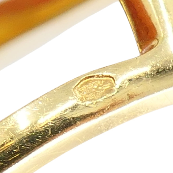 Vintage 18k Gold Aquamarine Ring 74-Carat French Jewelry Estate