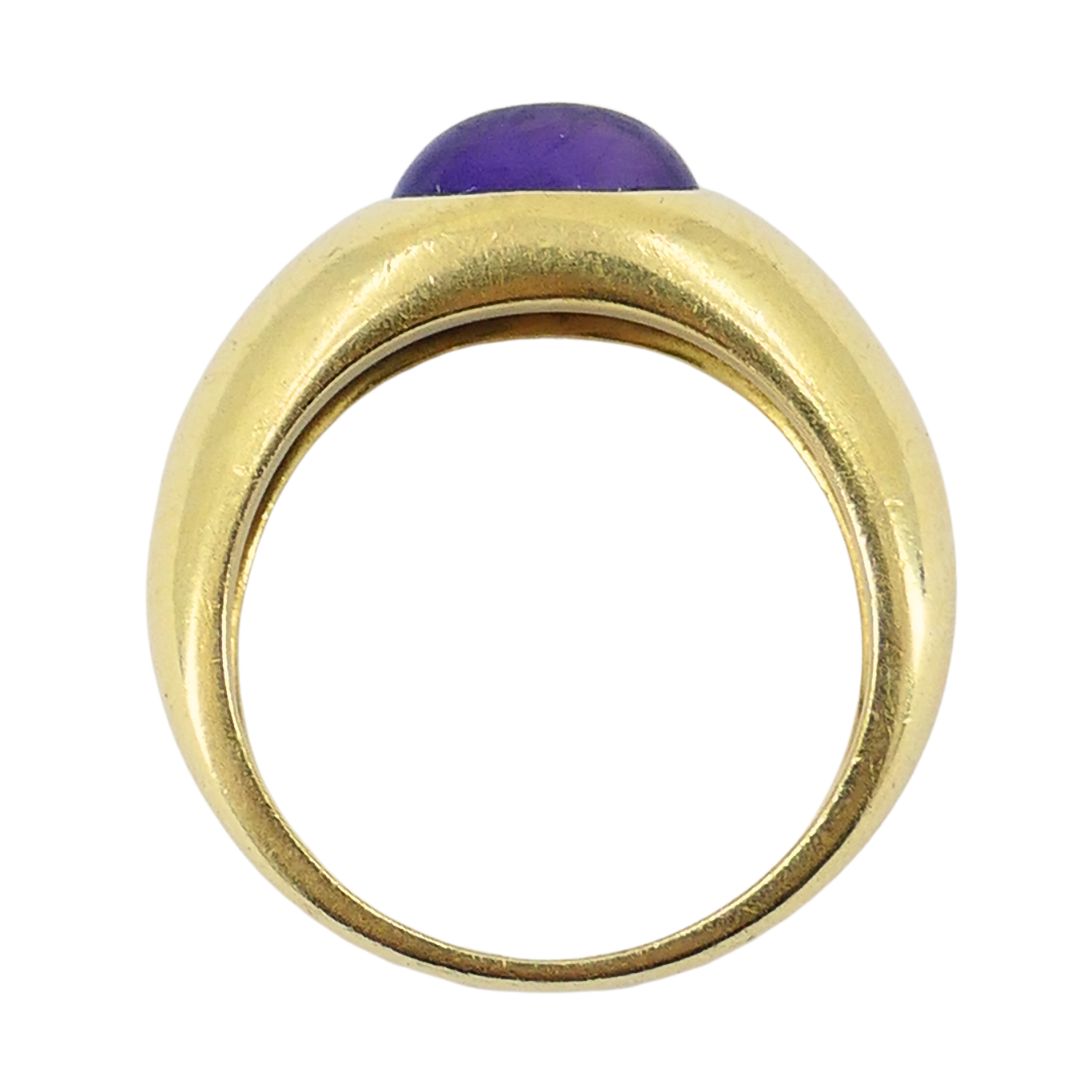 Vintage Tiffany & Co. 18k Gold Cabochon Amethyst Ring