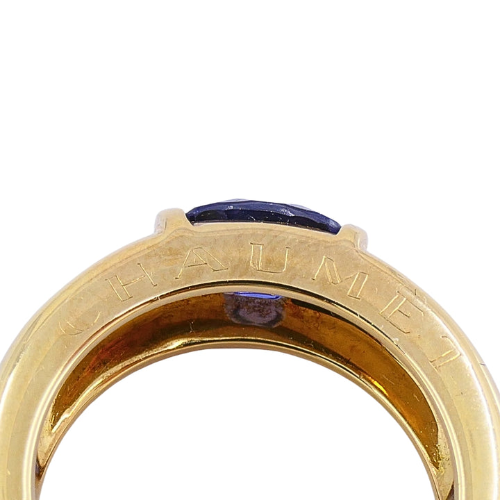 Vintage Chaumet Paris 18k Gold Tanzanite Ring, 1990s