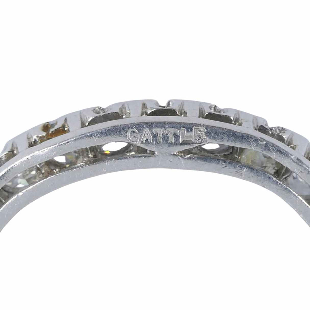 Antique Edwardian Platinum Horseshoe Brooch with Diamonds by Gattle