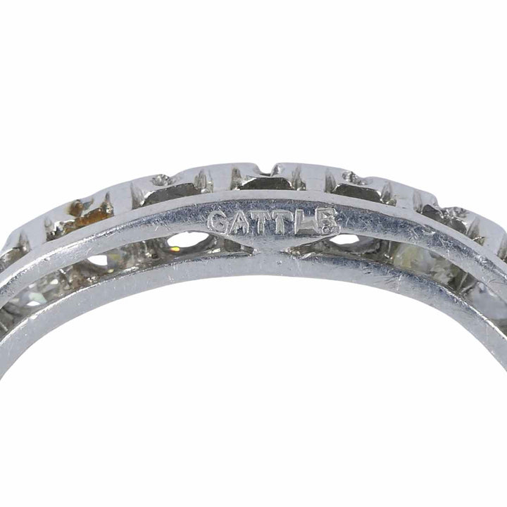 Antique Edwardian Platinum Horseshoe Brooch with Diamonds by Gattle