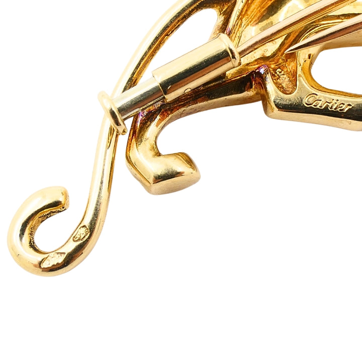 Cartier Panthere Brooch Emerald 18k Gold