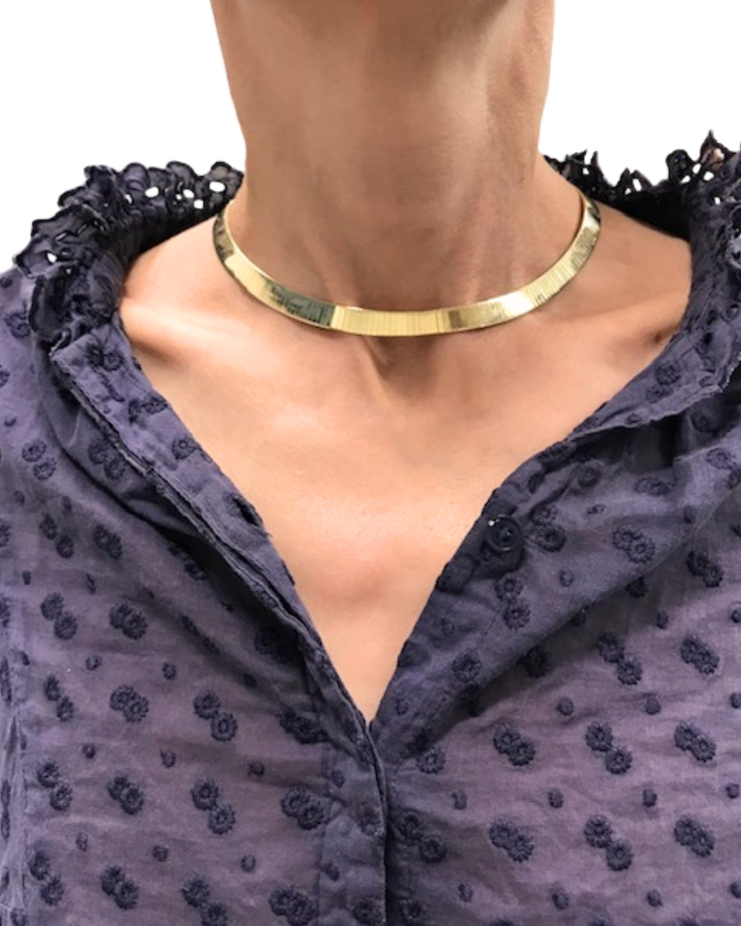 Italian Collar Necklace 14k Gold Estate Jewelry