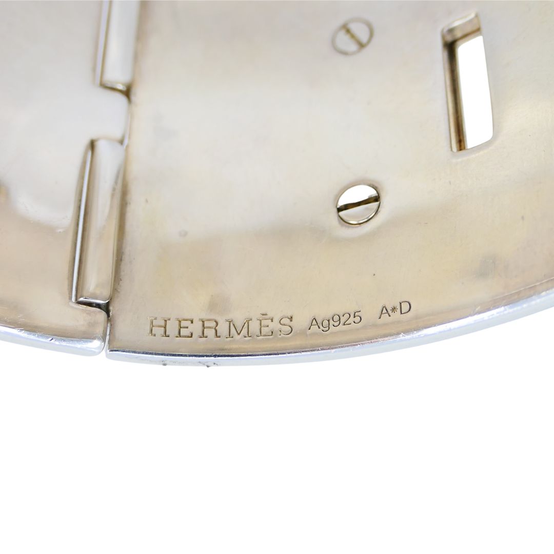 Hermès Sterling Silver Collier de Chien Cuff Bracelet