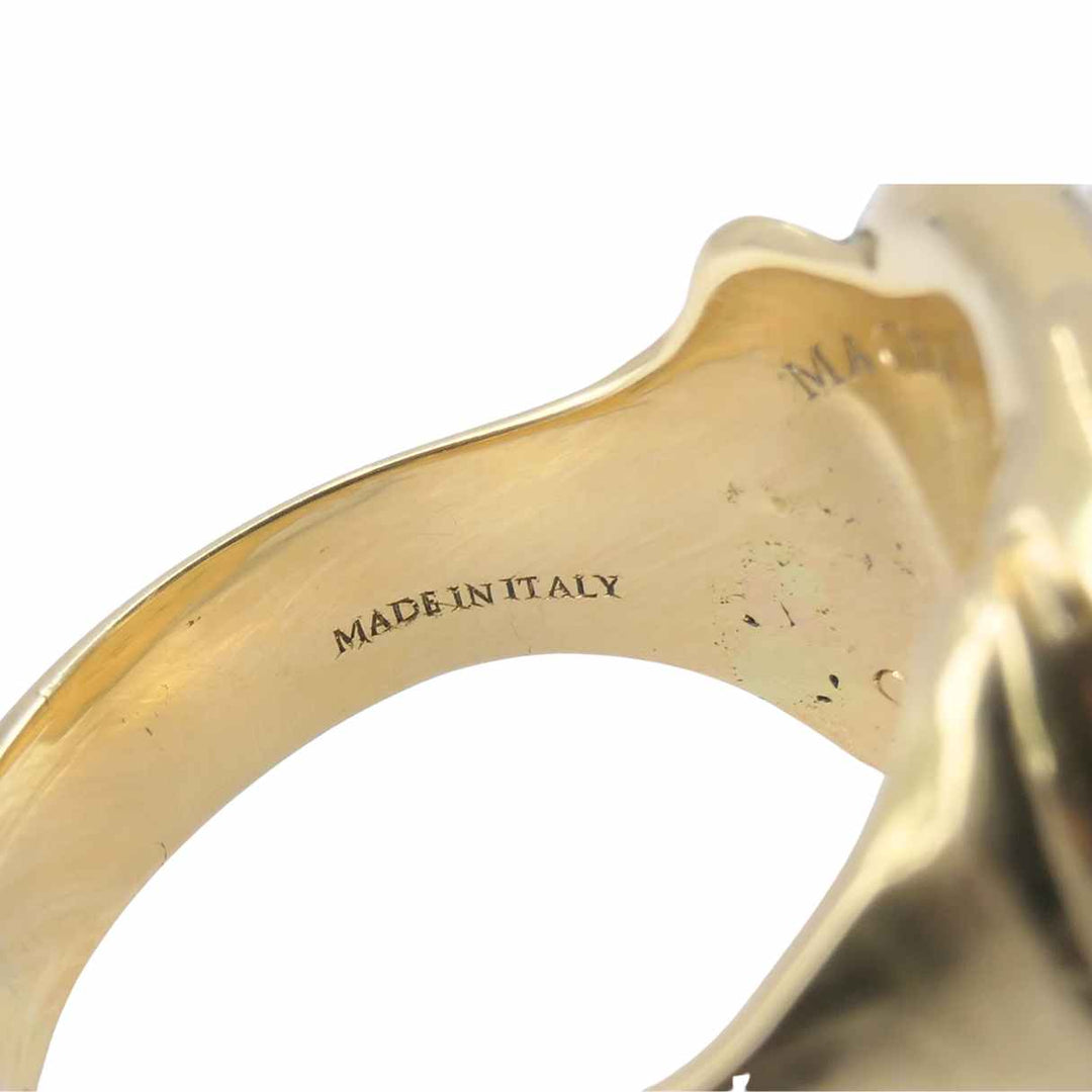 Vintage Bvlgari 18k Gold Ancient Silver Magna Grecia Centaur Bulgari Ring