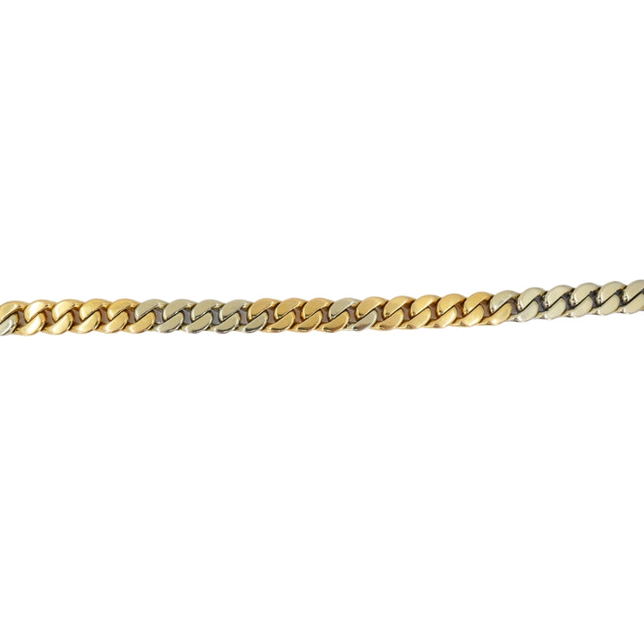 Pomellato 18k Yellow White Gold Diamond Curblink Chain Bracelet