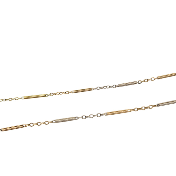 14k Gold Diamond Pavé Star Pendant on Antique Bar‑Link Chain