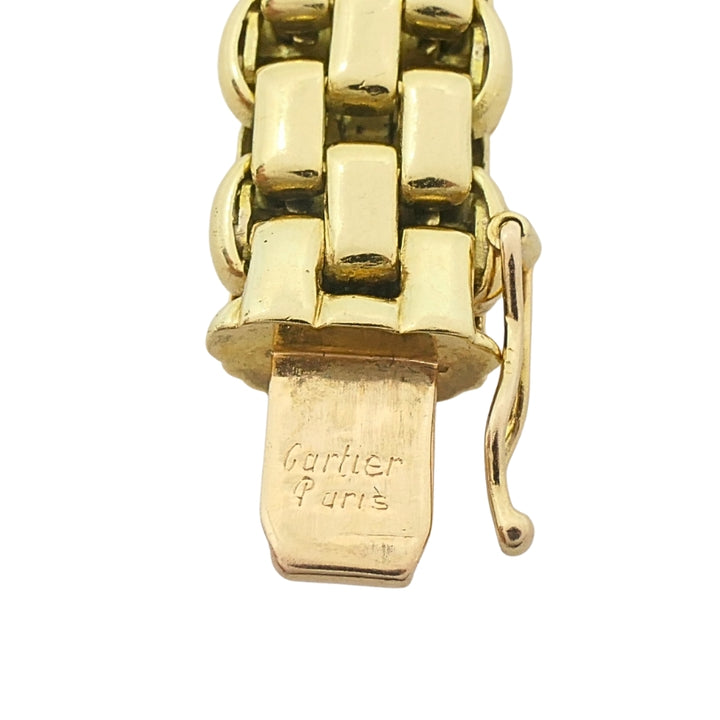 Vintage Cartier Paris 18k Gold Retro Grid Link Bracelet, 1950s-1970s