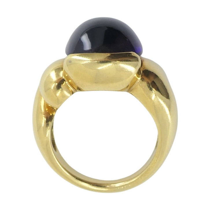 Gucci 18k Gold Amethyst Ring 6.5