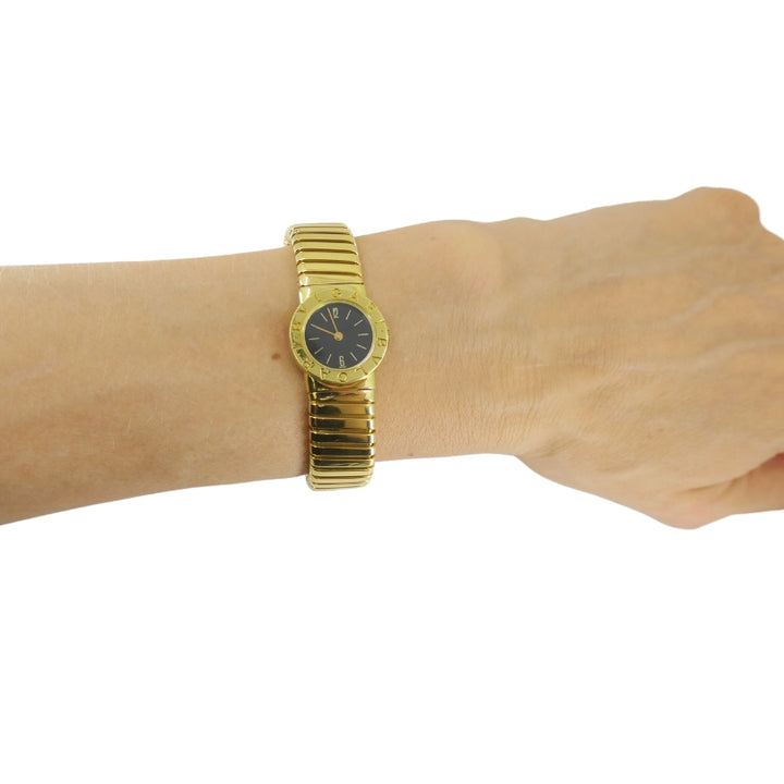 Bvlgari Bulgari Tubogas Gold Watch BB 19