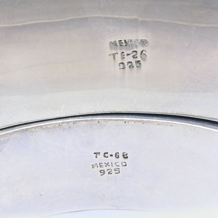 Vintage Sterling Silver Mexico Geometric Hinge Bracelet Pair