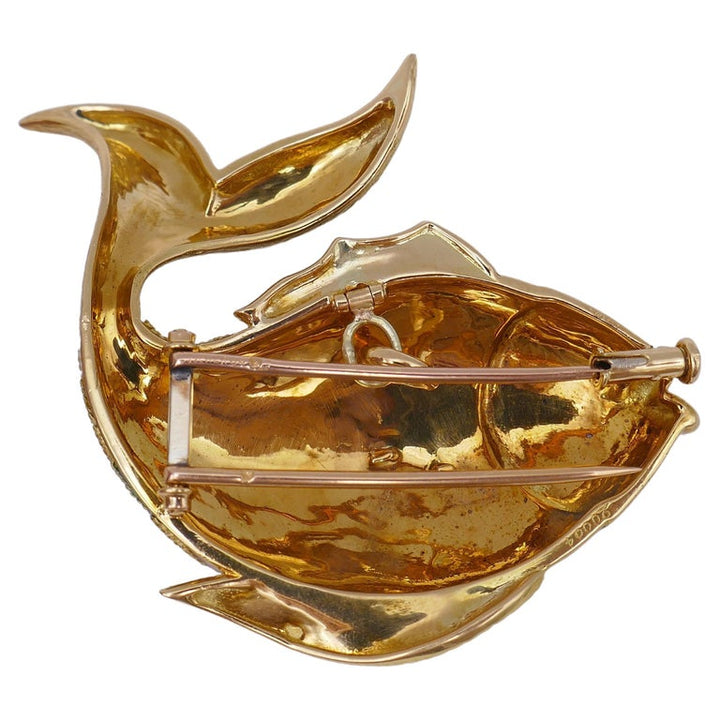 Boucheron Pendant Gold Brooch Fish