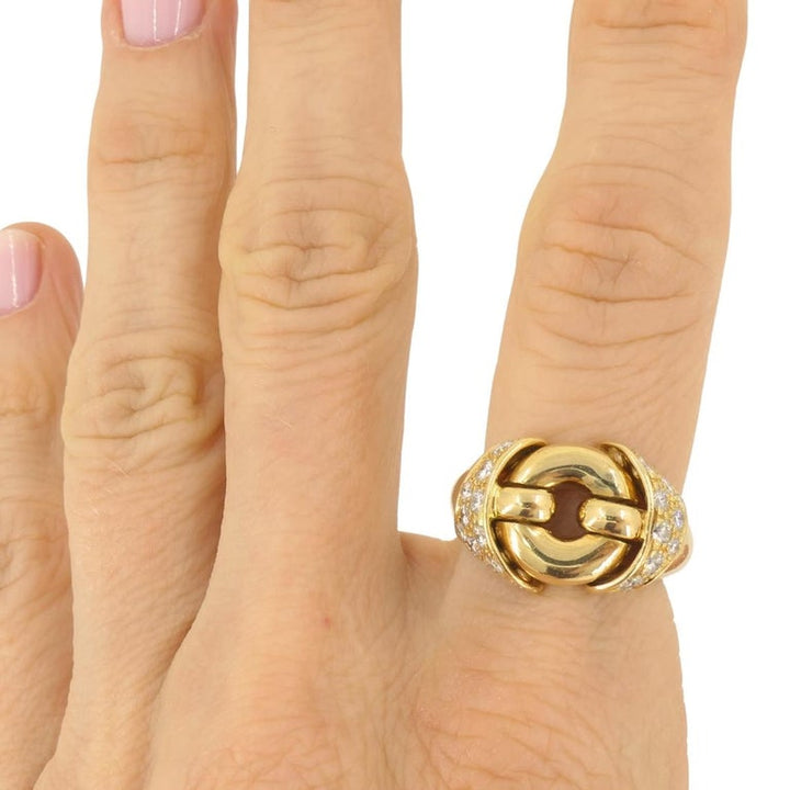 Bvlgari Vintage Bulgari 18k Gold Diamond Ring