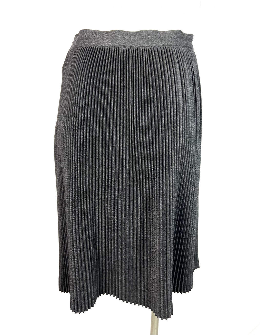 Valentino Boutique Pleated Midi Skirt, Grey Size 12