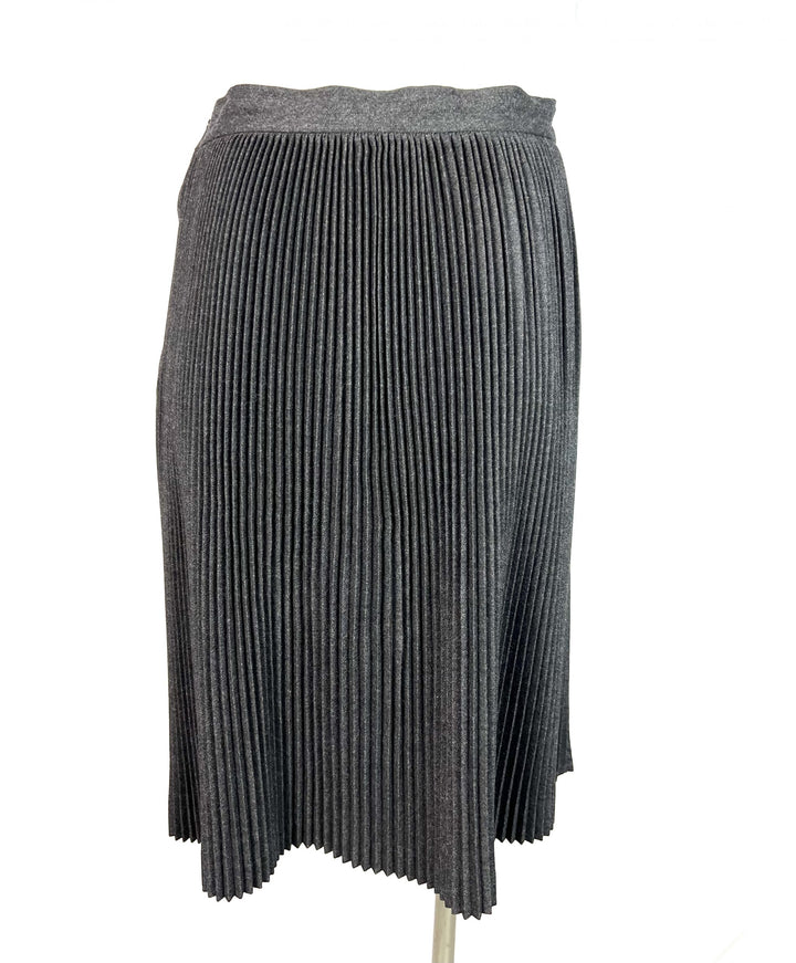 Valentino Boutique Pleated Midi Skirt, Grey Size 12