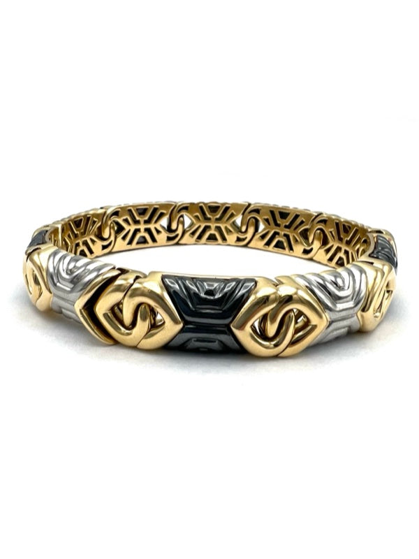 Bulgari Parentesi Bracelet Yellow Gold Hematite