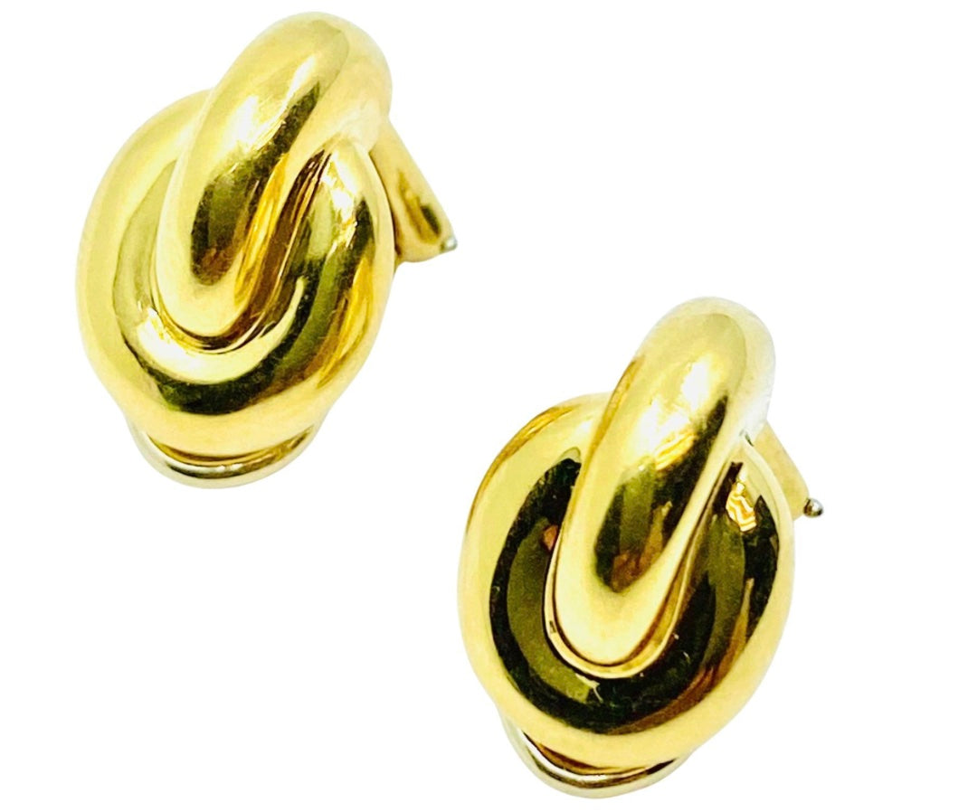 Angela Cummings 18k Gold Earrings Knot Clip-On