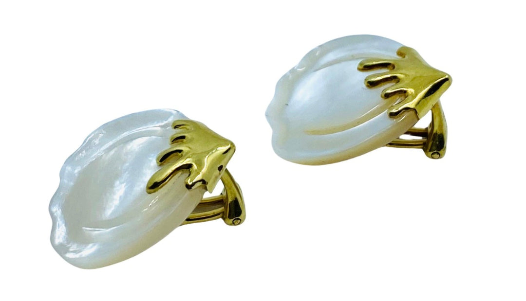 Angela Cummings for Tiffany & Co. Mother of Pearl Gold Earrings