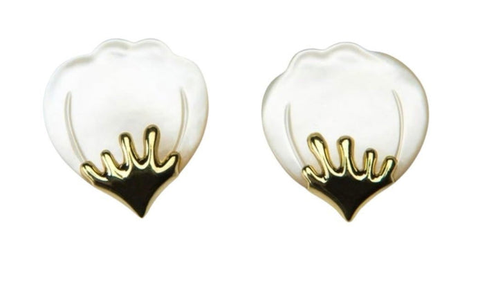 Angela Cummings for Tiffany & Co. Mother of Pearl Gold Earrings