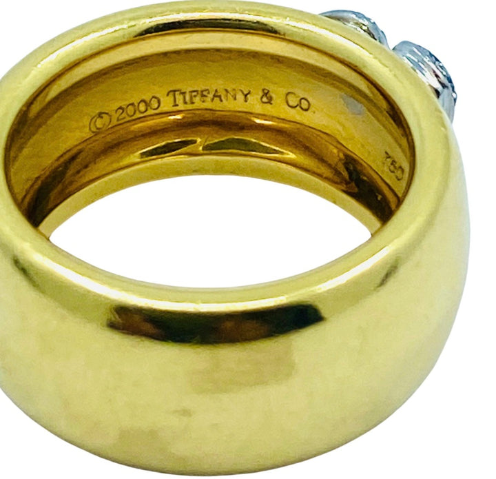 Angela Cummings for Tiffany & Co. Gold Cigar Band Diamond Ring