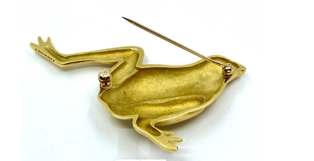 Angela Cummings for Tiffany & Co. Pin 18k Gold Frog