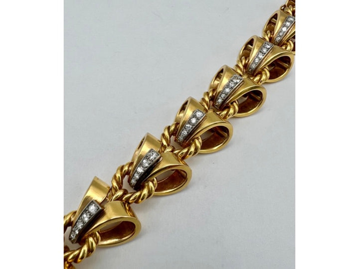 Mellerio dis Meller Gold Diamond Link Bracelet