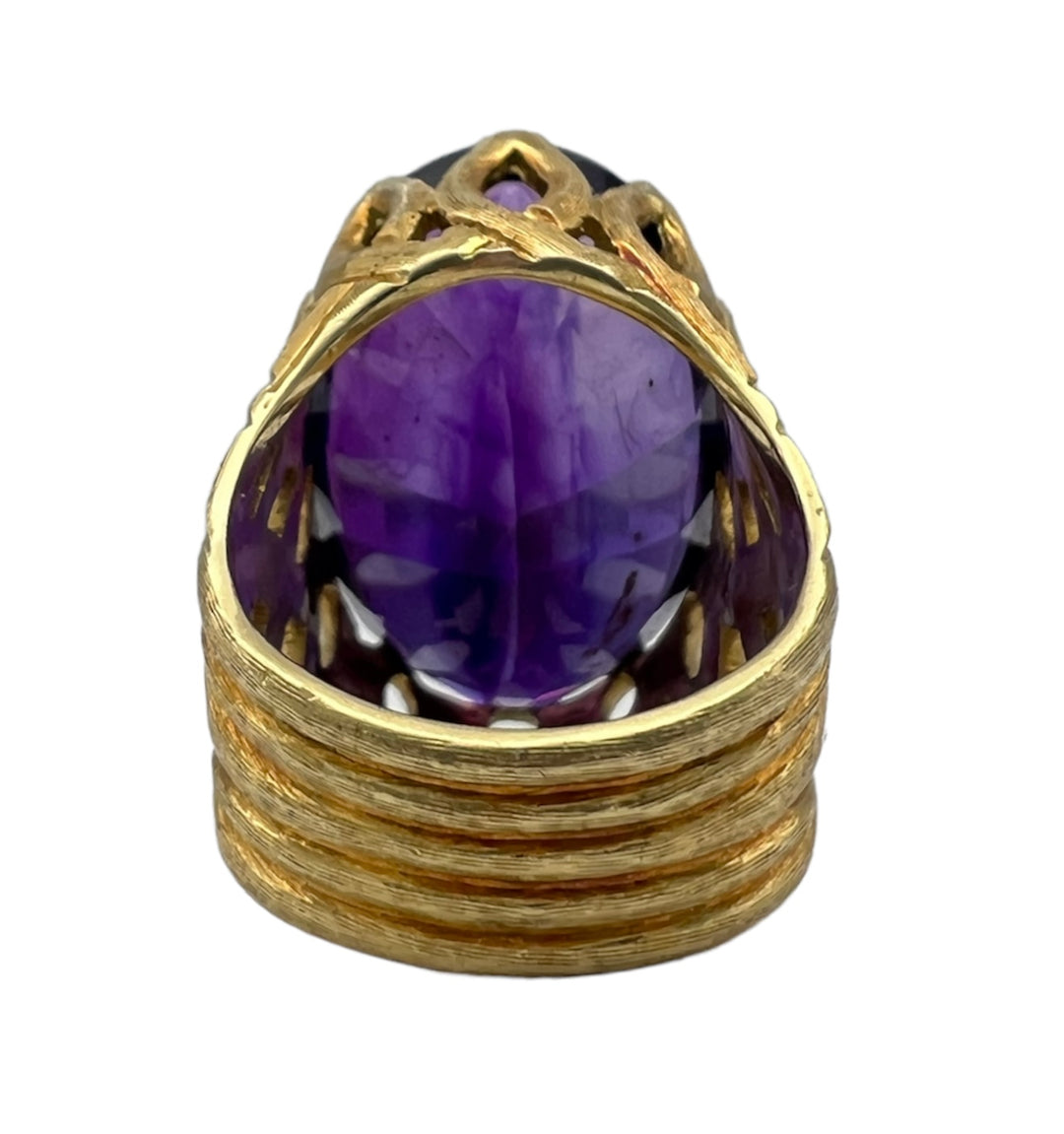 Buccellati Gold Cocktail Ring Amethyst