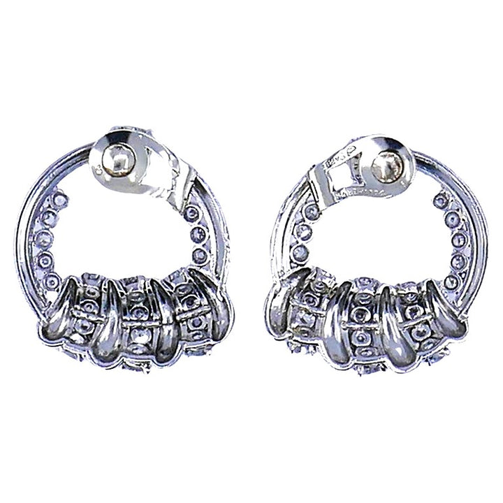 Boucheron Door Knocker Earrings Diamond Platinum French