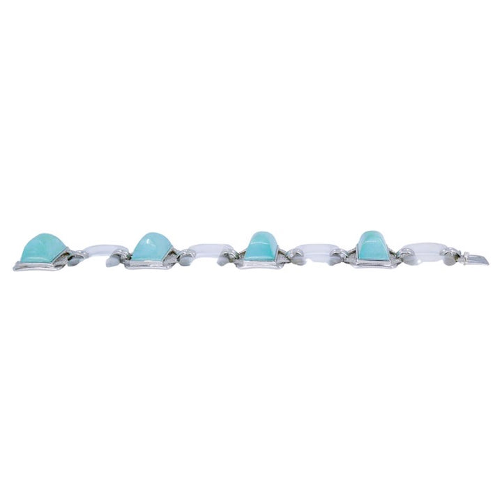 Boucheron Vintage Bracelet Turquoise Diamond White Gold
