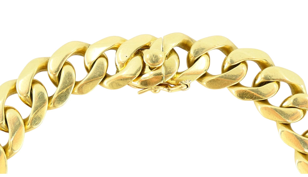 Boucheron Paris Vintage 18k Gold Curb Link Bracelet