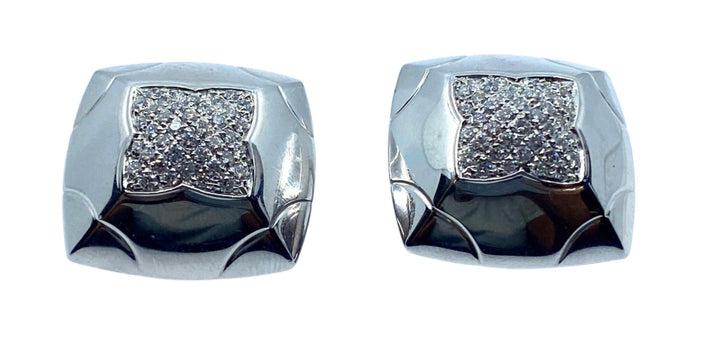 Bulgari Pyramid White Gold Earrings Diamond