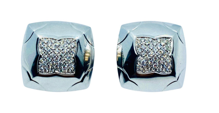 Bulgari Pyramid White Gold Earrings Diamond