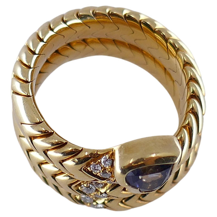 Bulgari Spiga Ring Diamond Sapphire