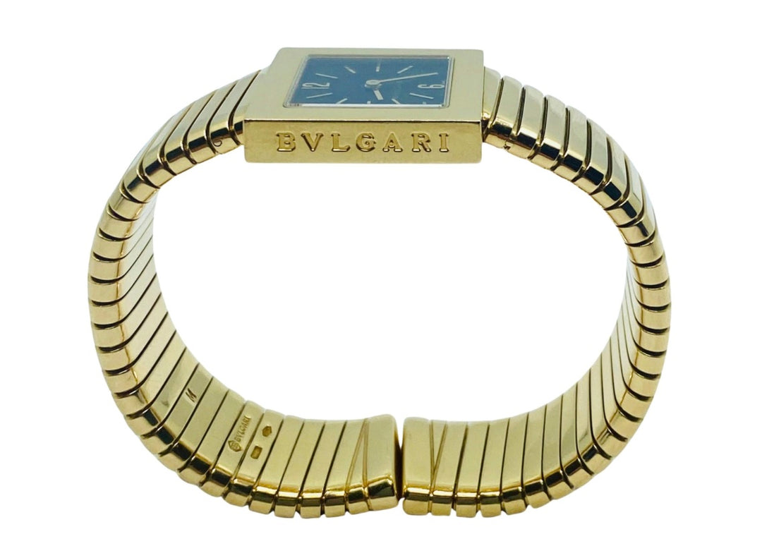 Bulgari Tubogas Gold Watch Quadrato