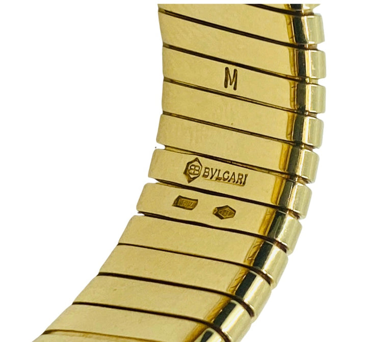 Bulgari Tubogas Gold Watch Quadrato