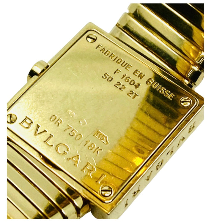 Bulgari Tubogas Gold Watch Quadrato