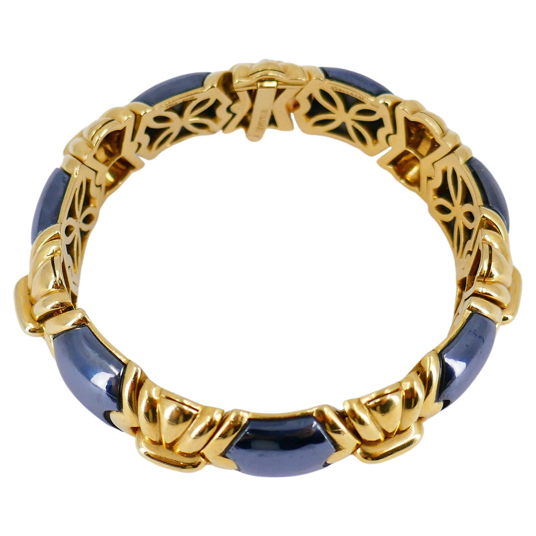 Bulgari Hematite Bracelet 18k Gold