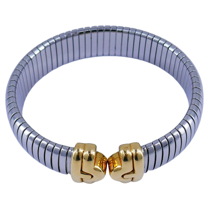 Bulgari Tubogas Steel Gold Bracelet