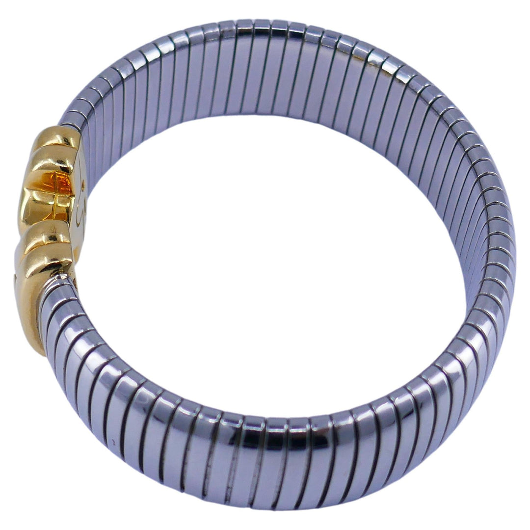 Bulgari Tubogas Steel Gold Bracelet