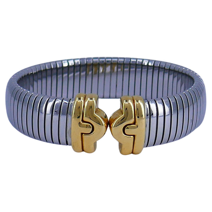 Bulgari Tubogas Steel Gold Bracelet