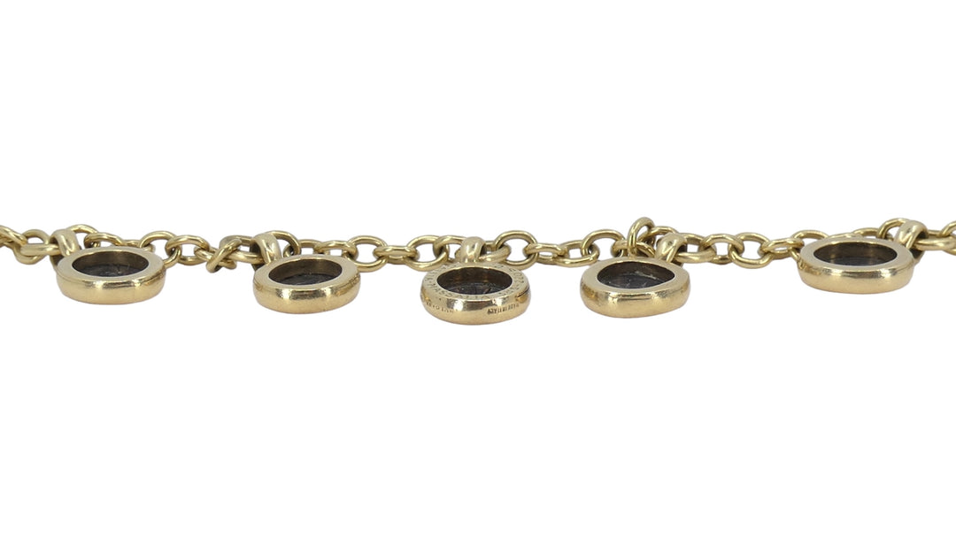 Bvlgari Monete Ancient Coin 18k Gold Charm Bracelet