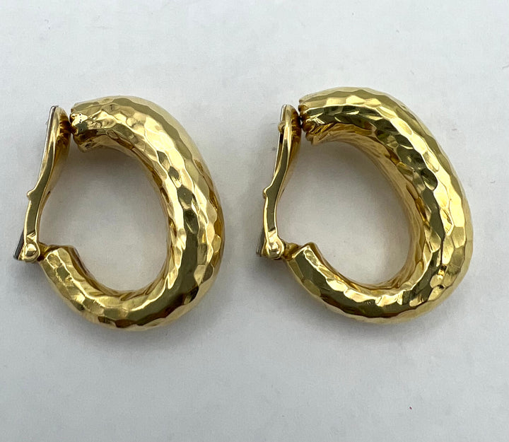 David Webb Gold Hoop Earrings